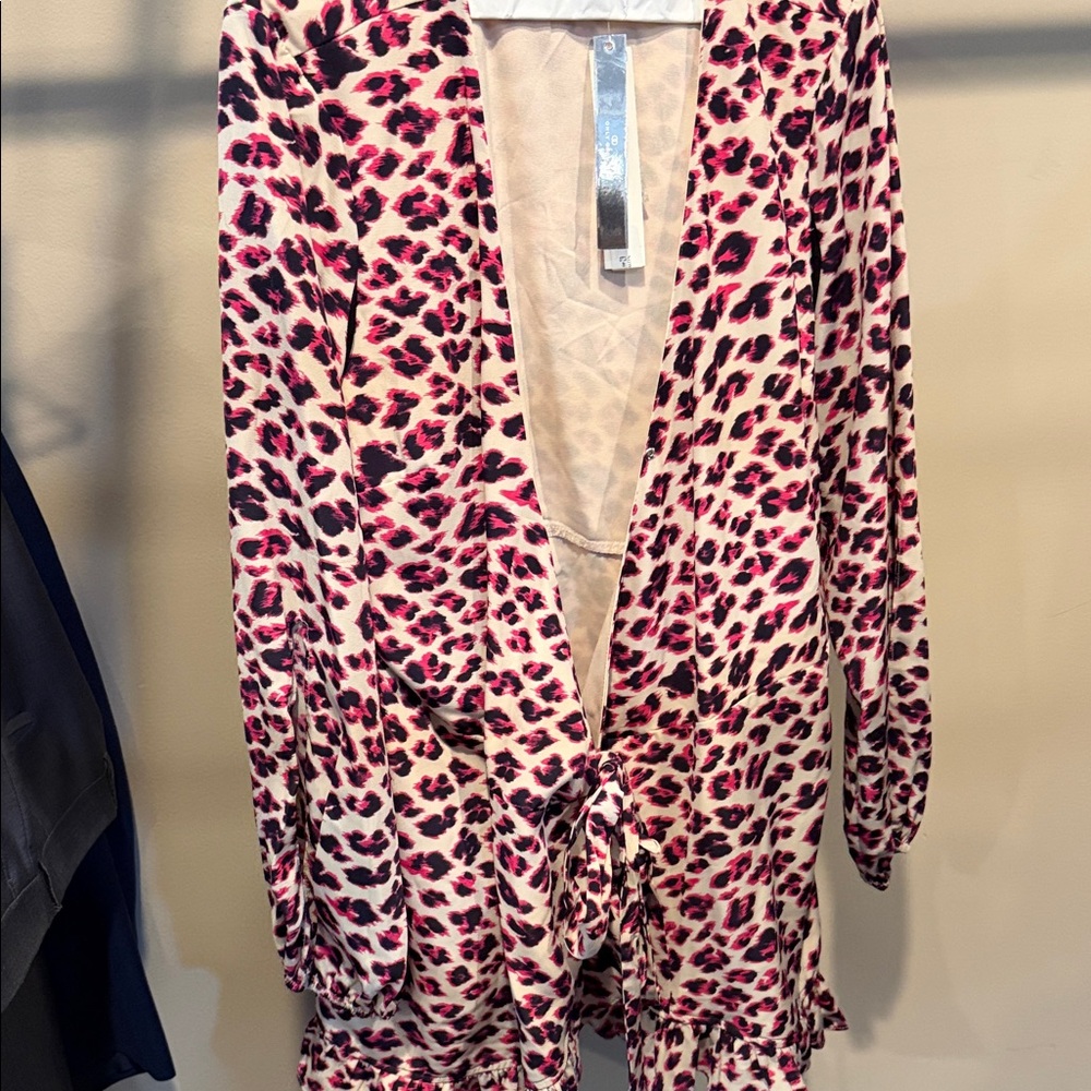 Leopard Print Women's Wrap Dress